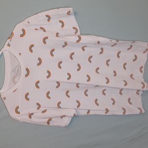 Rainbow white T shirt